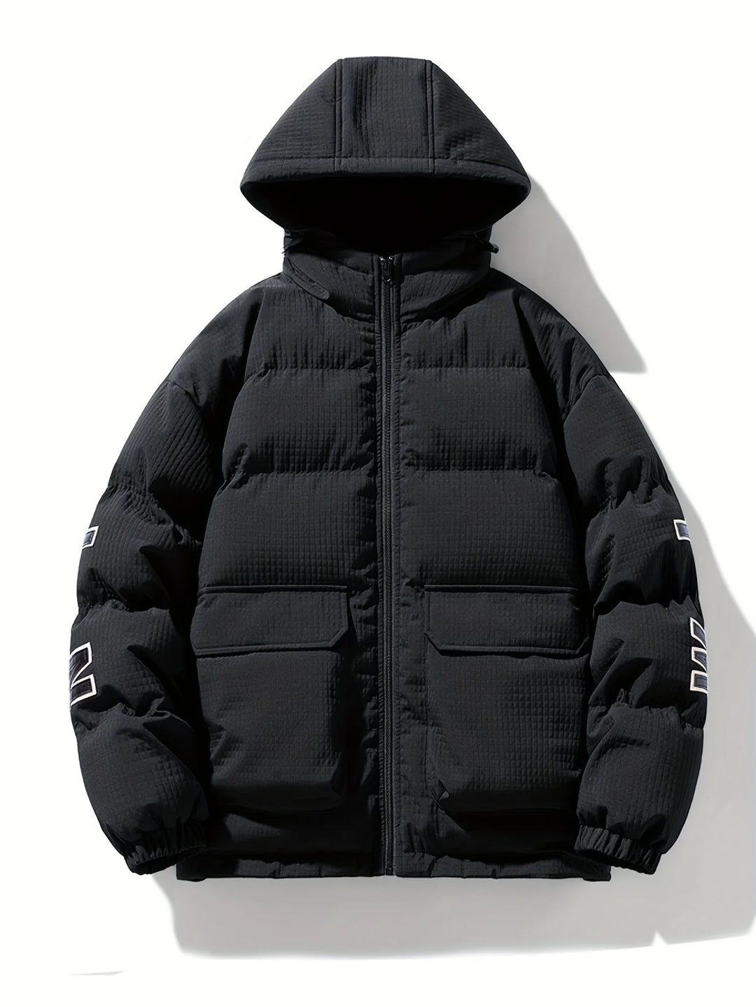Manteau Homme Matelassé à Capuche – Design Moderne Uni