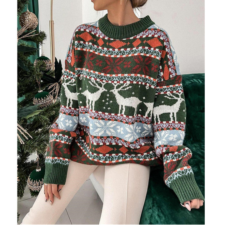 Pull Femme en Maille – Col V Décontracté pour l’Hiver