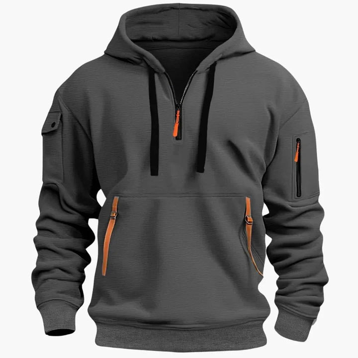 Herren-Hoodie mit weiter Passform – praktische Mehrfach-Taschen