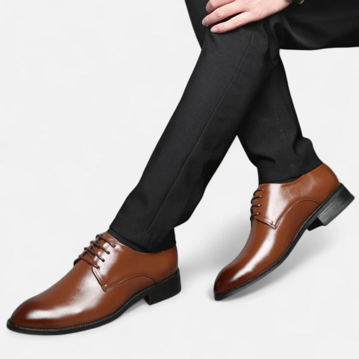 Derby-Herrenschuhe aus Rindsleder – klassische Schnürsenkel und Komfort