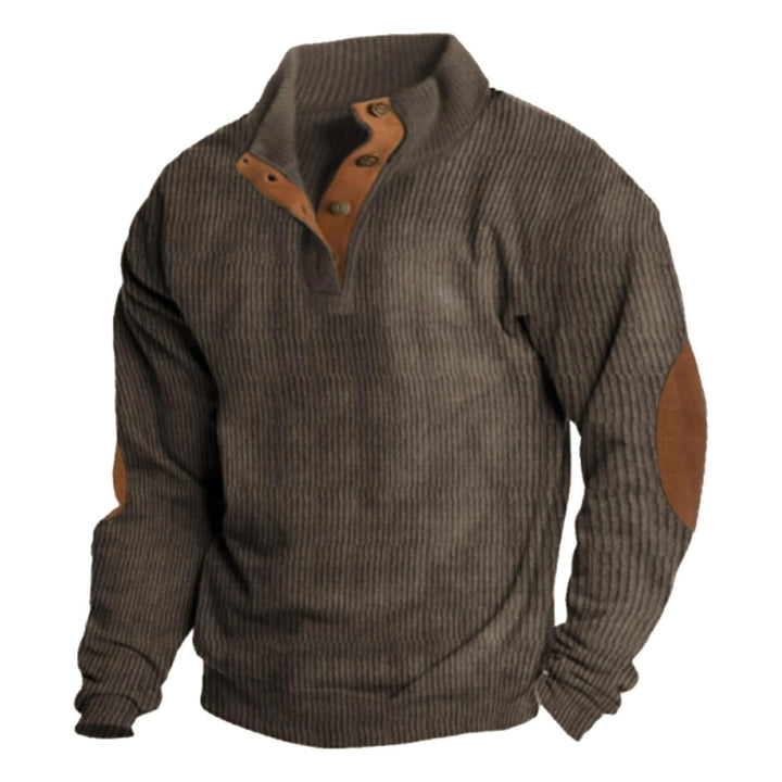 Pull Homme Col Montant Décontracté – Manches Longues Coupe Ample