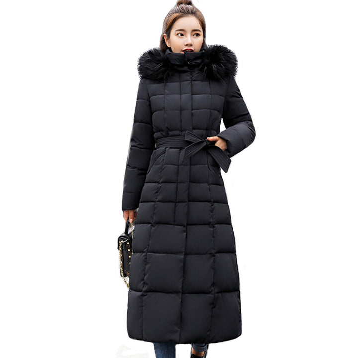 Manteau Femme Long Matelassé Ceinturé – Col Douillet