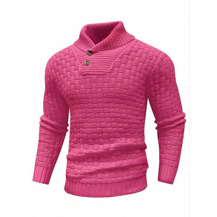 Herren-Pullover mit Slim-Fit-Schnitt – Knopfausschnitt, moderne Verarbeitung