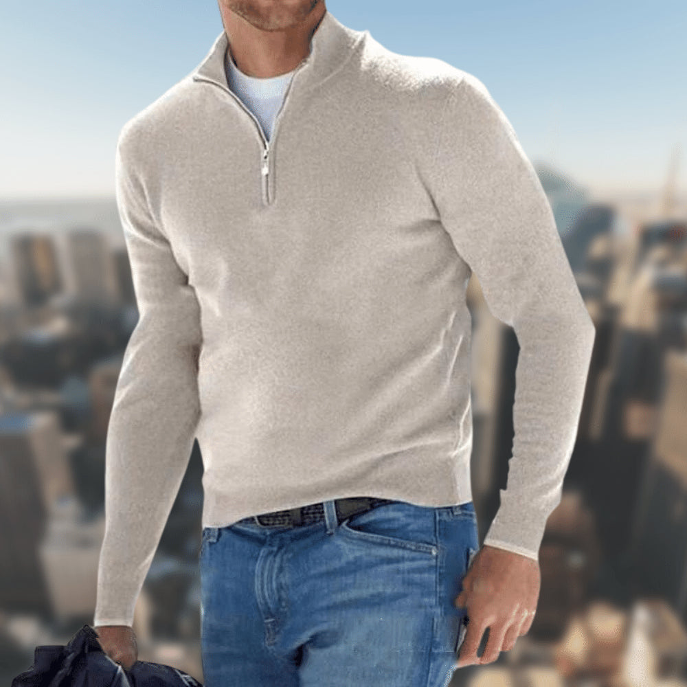 Herrenpullover aus feinem Strick – weiches, glattes Strickgewebe