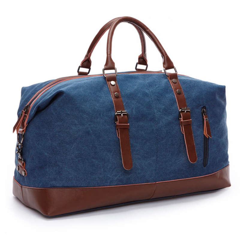 Borsa a tracolla da uomo in tela – Grande borsa da viaggio a spalla