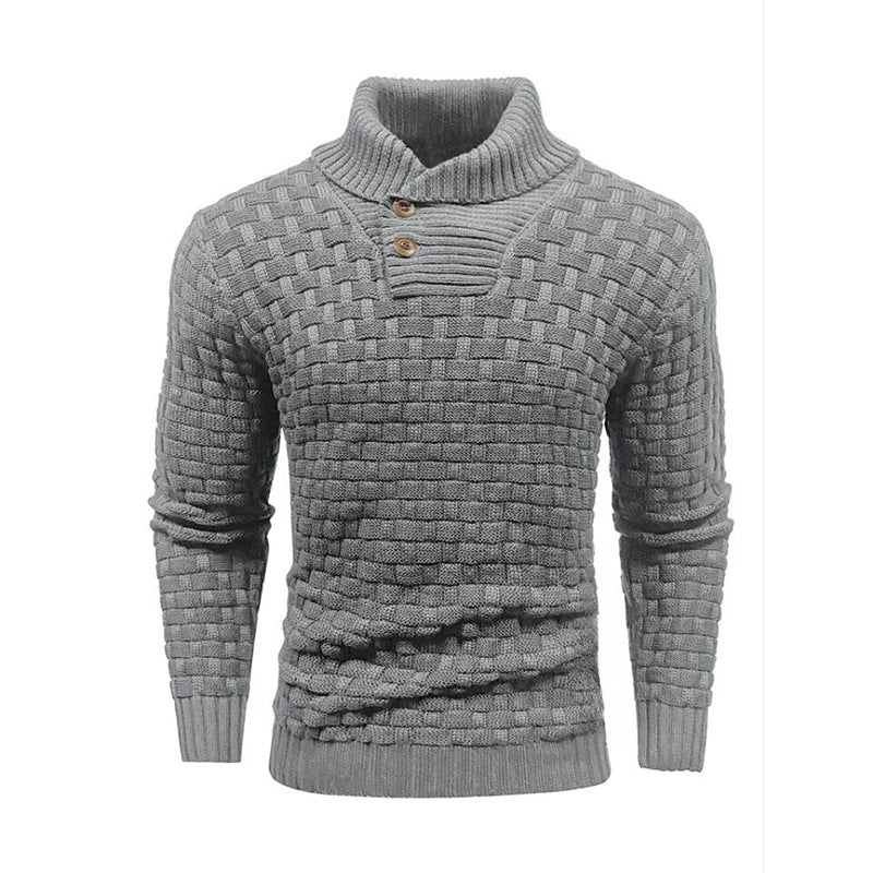 Herren-Pullover mit Slim-Fit-Schnitt – Knopfausschnitt, moderne Verarbeitung