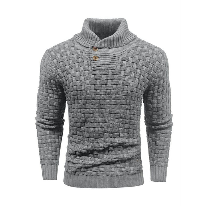 Herren-Pullover mit Slim-Fit-Schnitt – Knopfausschnitt, moderne Verarbeitung