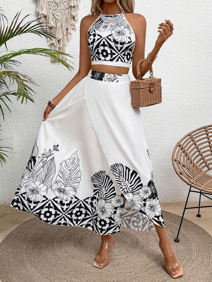 Completo Due Pezzi Donna Stampa Floreale – Taglio Slim