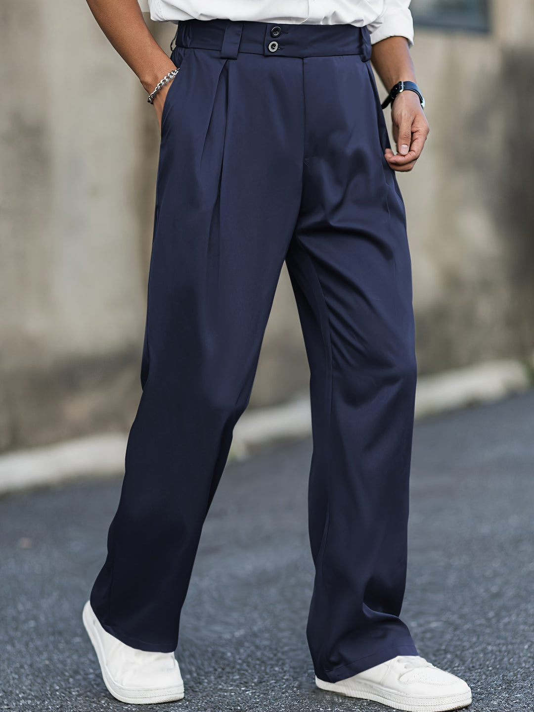 Kurze Hose Herren – Hohe Taille, gerader Stretch-Schnitt