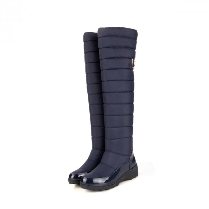 Bottes Femme Hautes Matelassées – Tige en Duvet Isolante