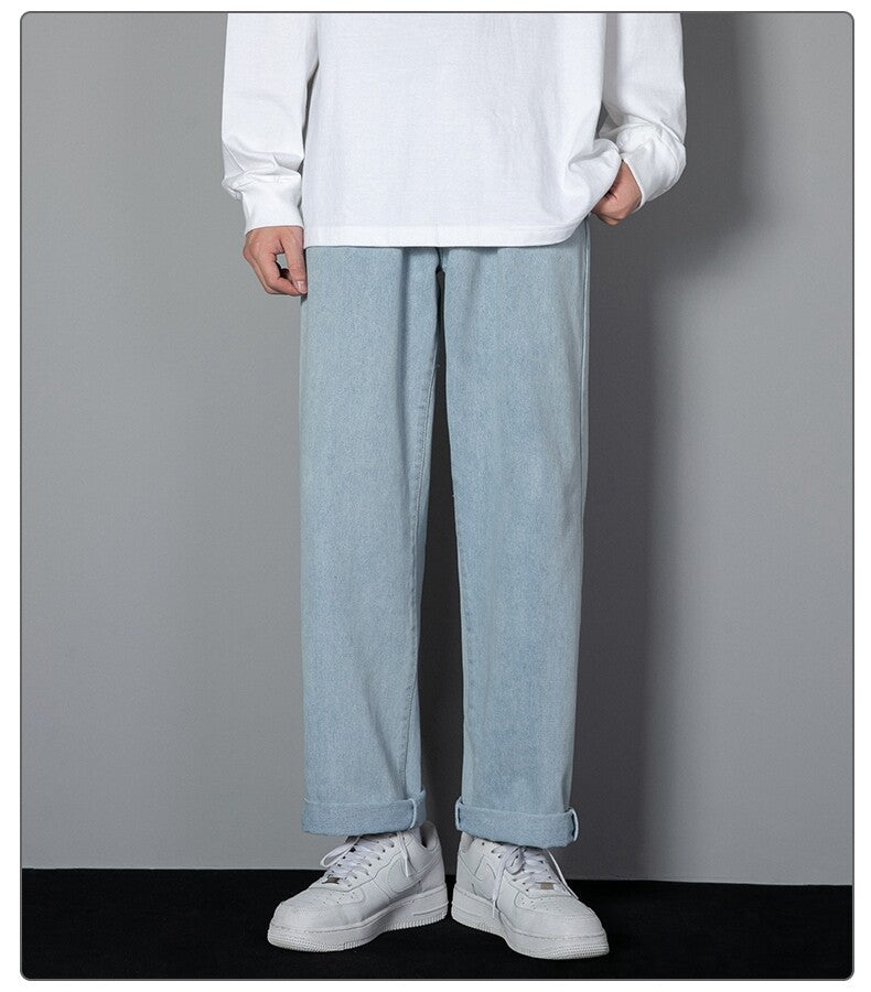 Herren-Jeans mit geradem Schnitt – Schlank machender Effekt, mittlere Taille