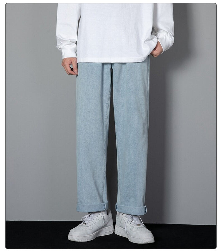 Herren-Jeans mit geradem Schnitt – Schlank machender Effekt, mittlere Taille