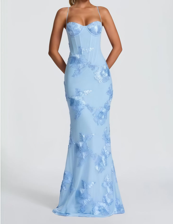 Abito da sera donna floreale – silhouette aderente elegante