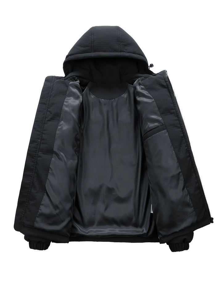 Manteau Homme Matelassé à Capuche – Design Moderne Uni