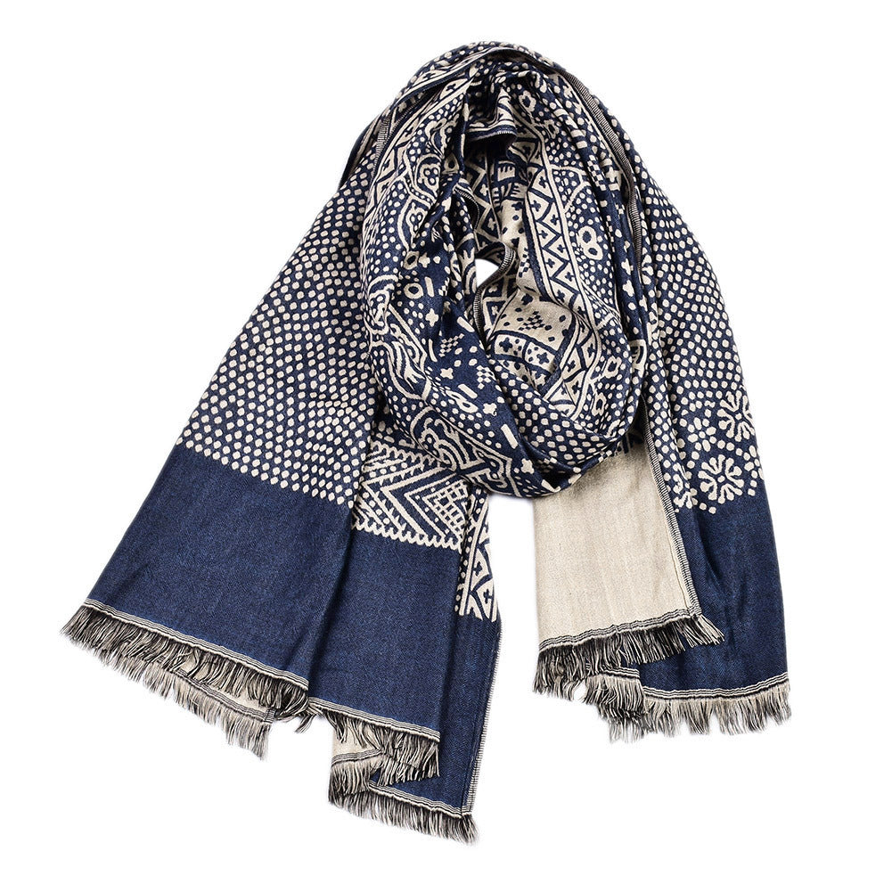 Herren-Schal mit Jacquardmuster – Leichtes und weiches Flaggendesign