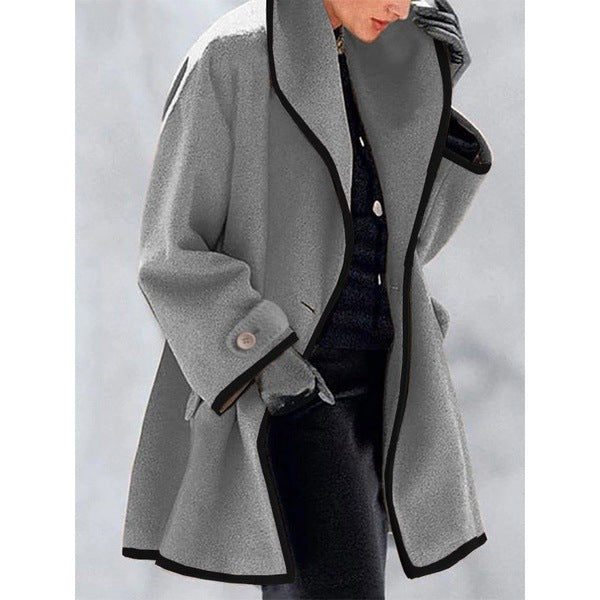 Manteau Femme à Capuche – Coupe Ample Col Rond