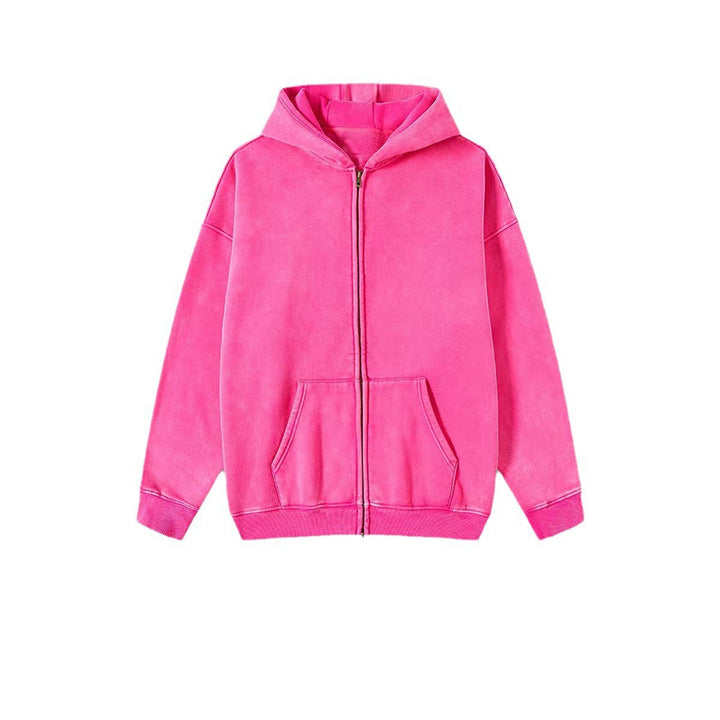 Veste Homme en Coton – Finition Vintage à Capuche Zip Double