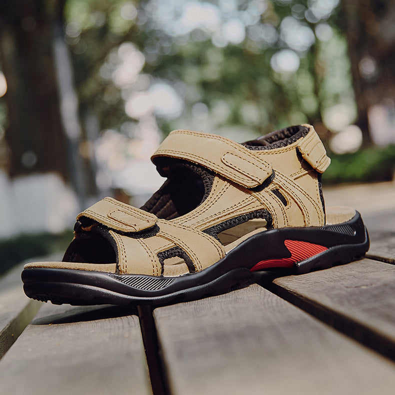 Pánské římské sandály – svršek s koženým vzhledem, outdoorový styl