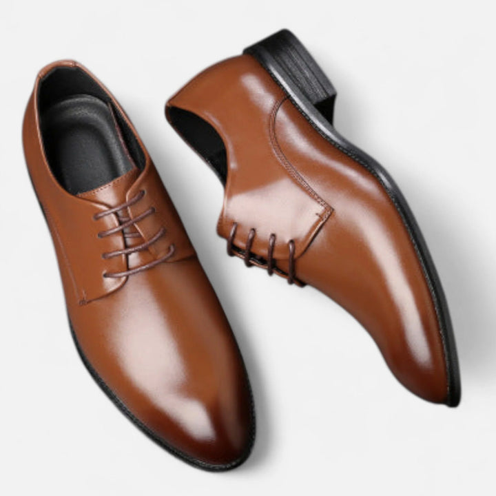 Derby-Herrenschuhe aus Rindsleder – klassische Schnürsenkel und Komfort