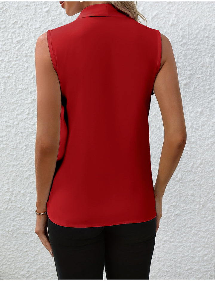Chemise Sans Manches Femme Col V – Haut Léger Décontracté Bureau