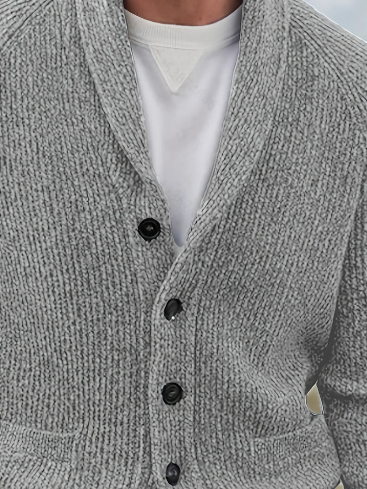 Herren-Strickweste – Legerer, dicker Schnitt