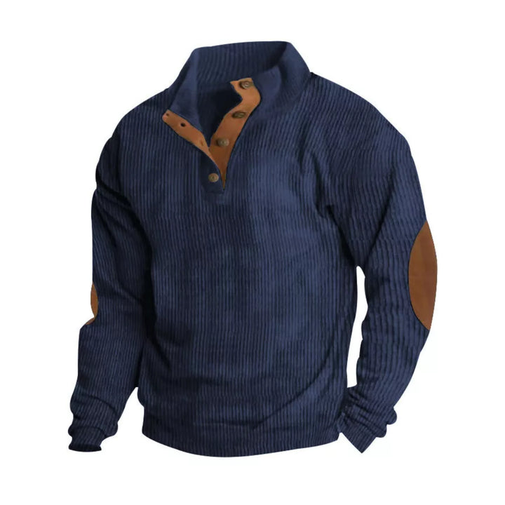 Pull Homme Col Montant Décontracté – Manches Longues Coupe Ample