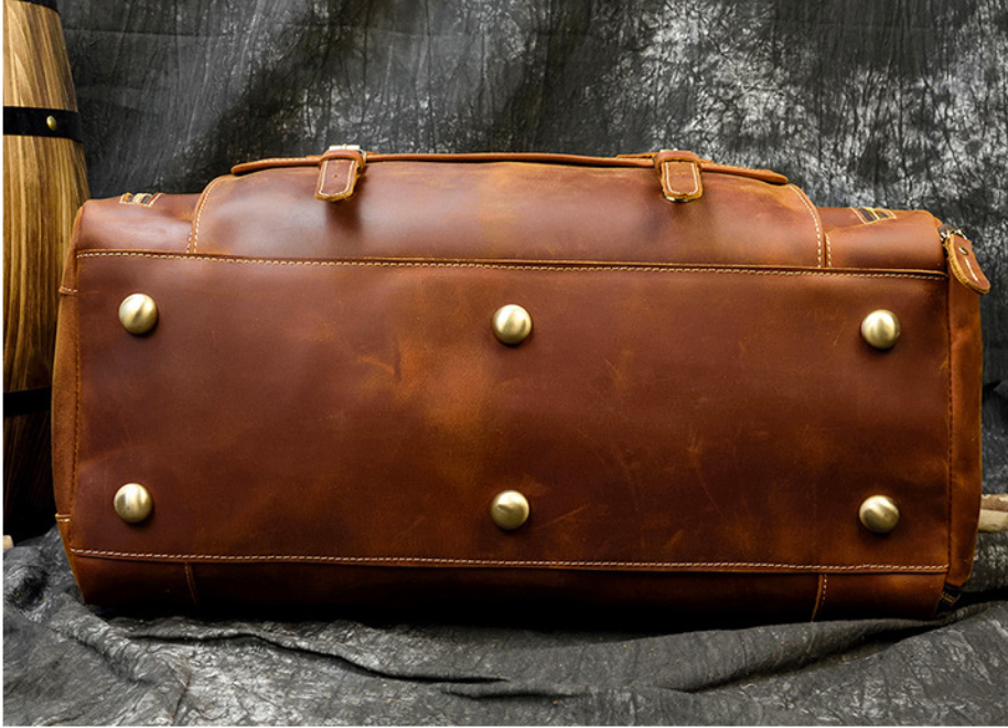 Borsa da viaggio uomo in pelle – Duffel retrò strutturato