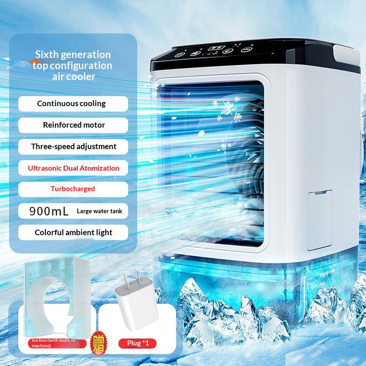 Compact Office Air Conditioner – USB Dual Spray Cooling Fan