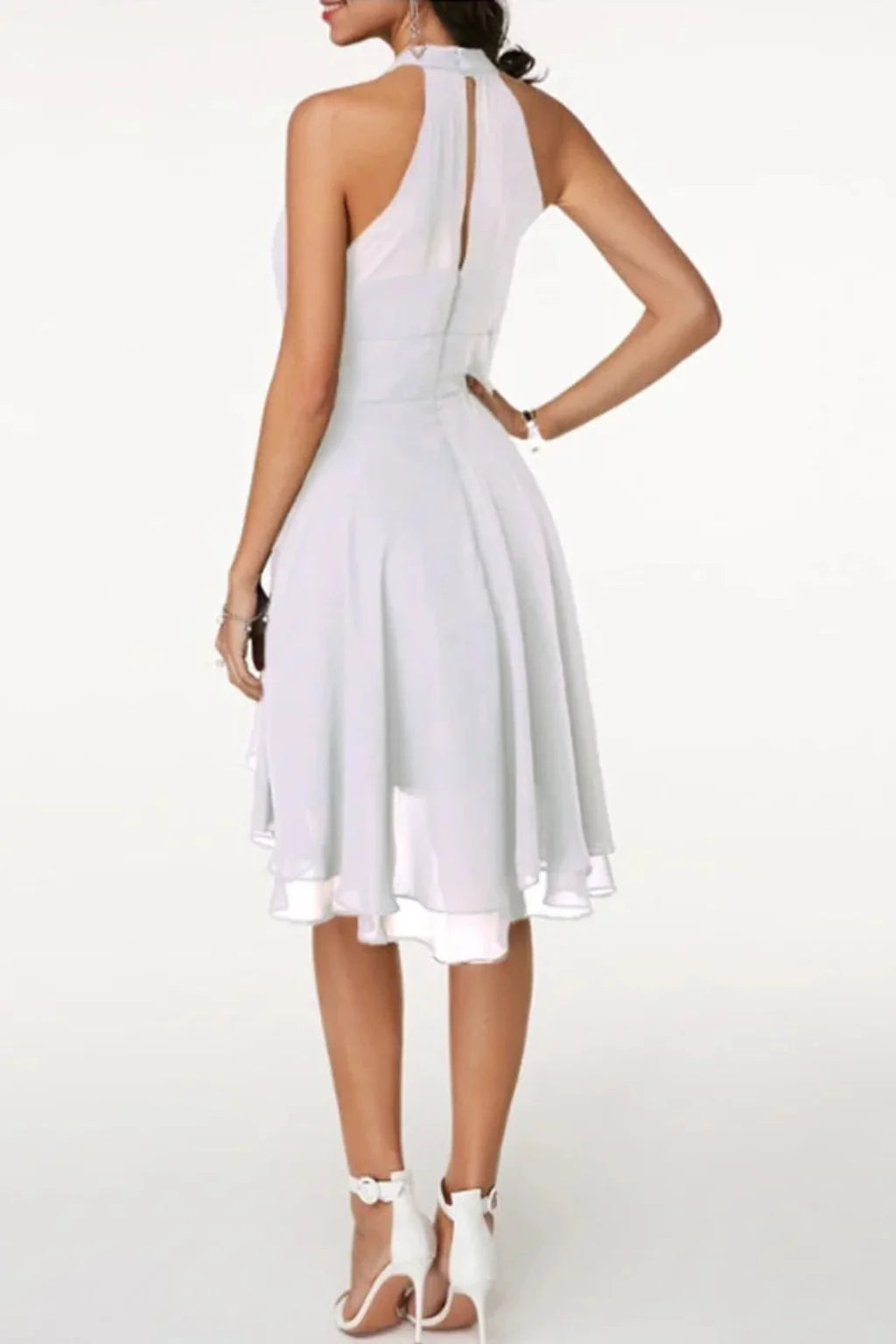 Midi-Chiffonkleid für Damen – lässiger Schnitt für Bankette