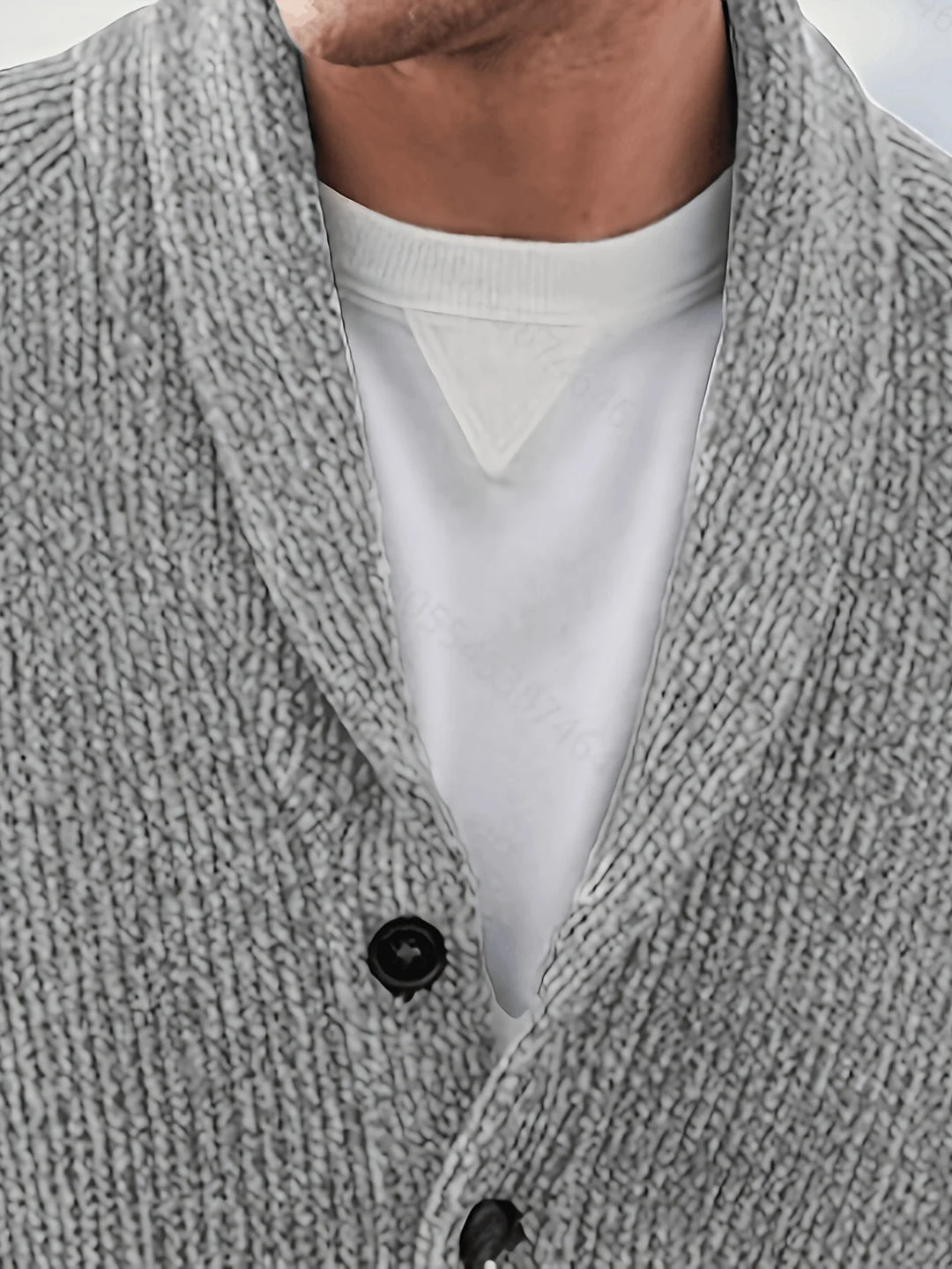 Herren-Strickweste – Legerer, dicker Schnitt
