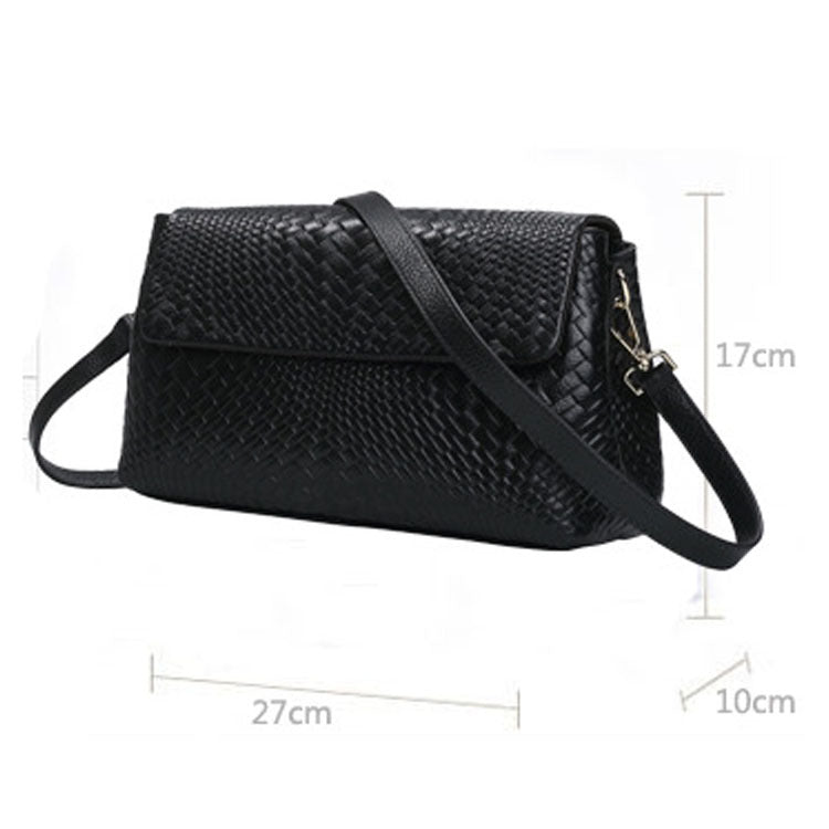 Borsa a tracolla da donna in pelle intrecciata – formato compatto spalla
