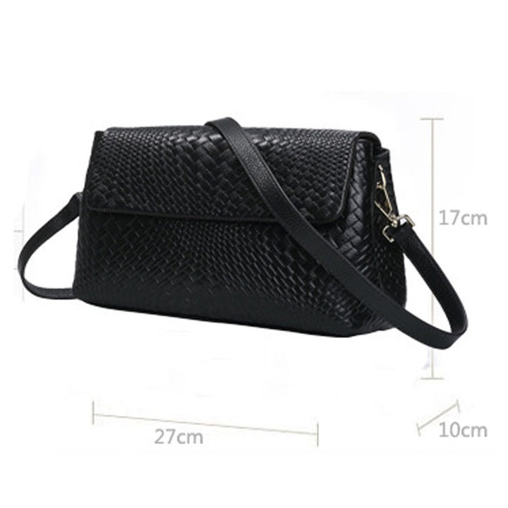 Borsa a tracolla da donna in pelle intrecciata – formato compatto spalla