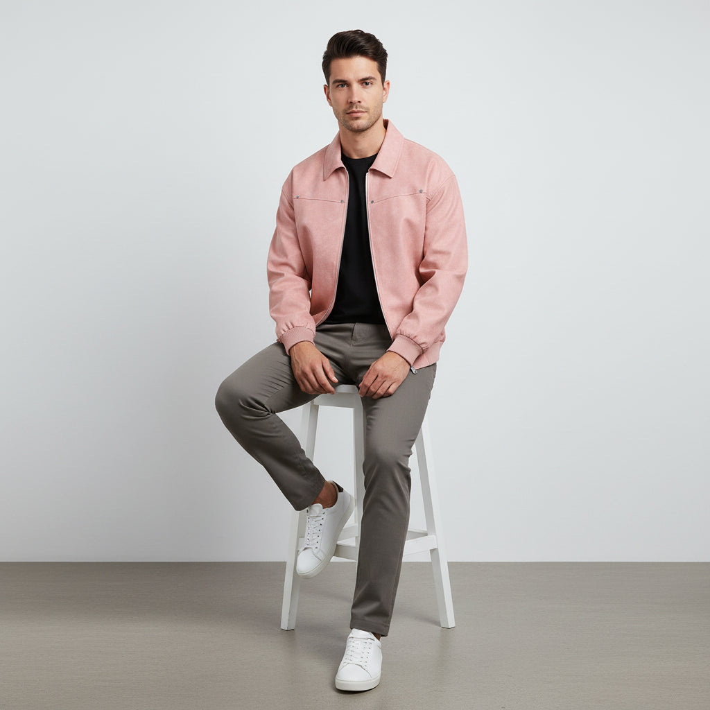 Manteau Homme Rétro à Col Revers – Esprit Américain Iconique