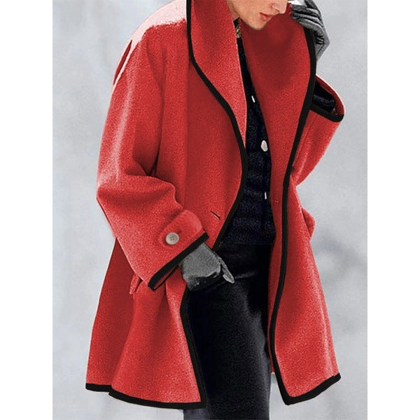Manteau Femme à Capuche – Coupe Ample Col Rond