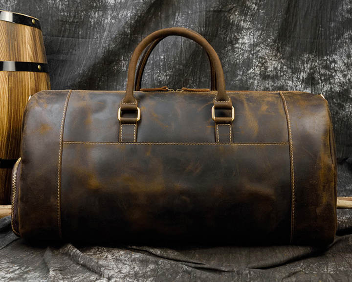 Borsa da viaggio uomo in pelle – Duffel retrò strutturato