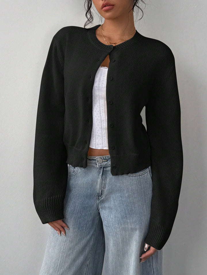 Cardigan Femme en Maille – Coupe Slim Courte
