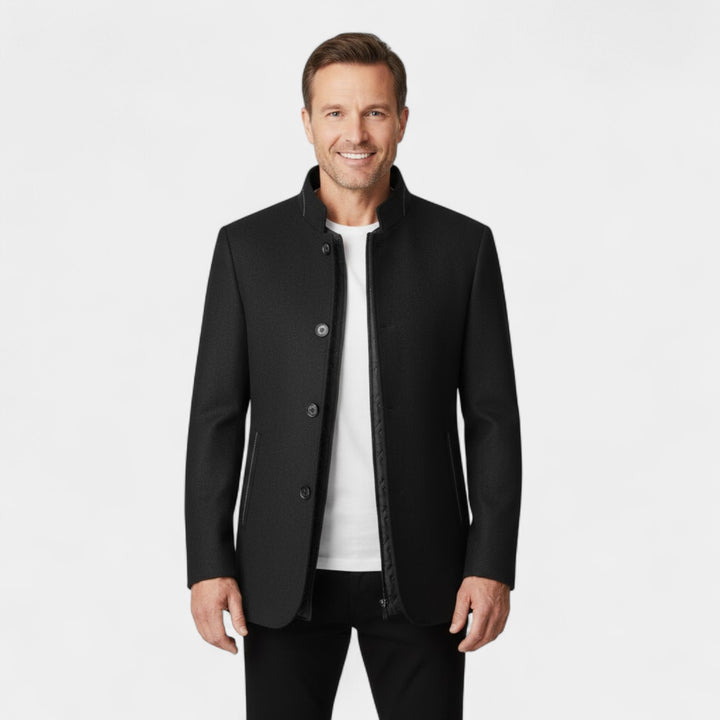 Riche | Cappotto uomo in lana con collo alto