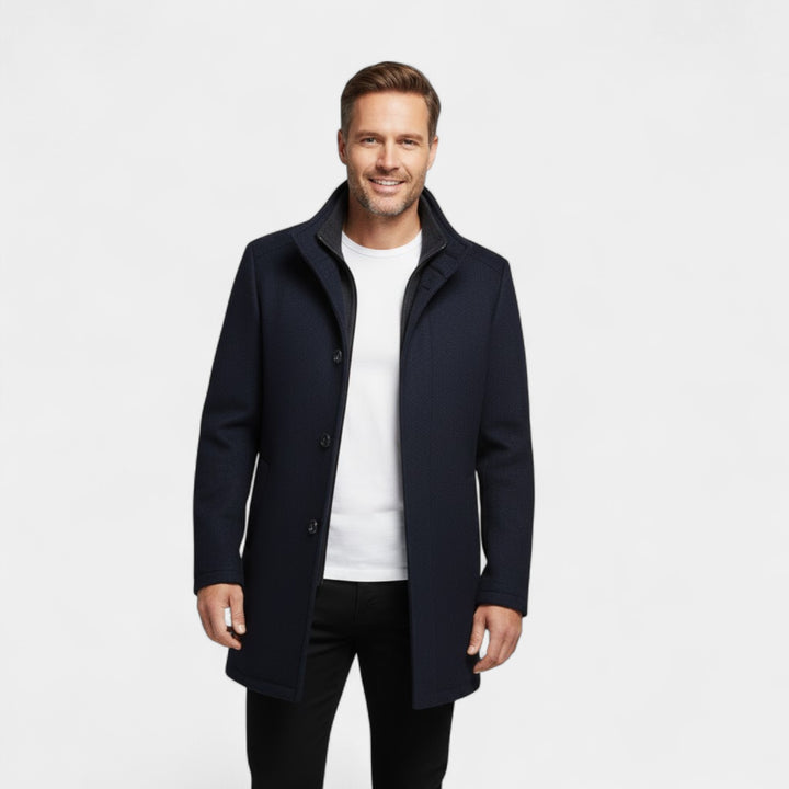Claire Mode | Cappotto Uomo in Lana – Collo Doppio Mezza Lunghezza