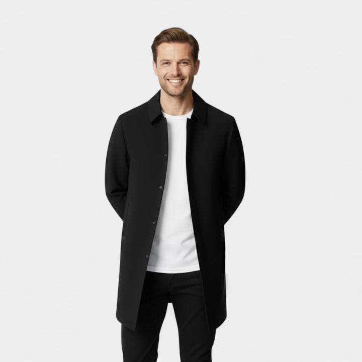Claire Mode | Herrenjacke aus Baumwolle – Mittellang, wasserdicht und mit Fleece gefüttert