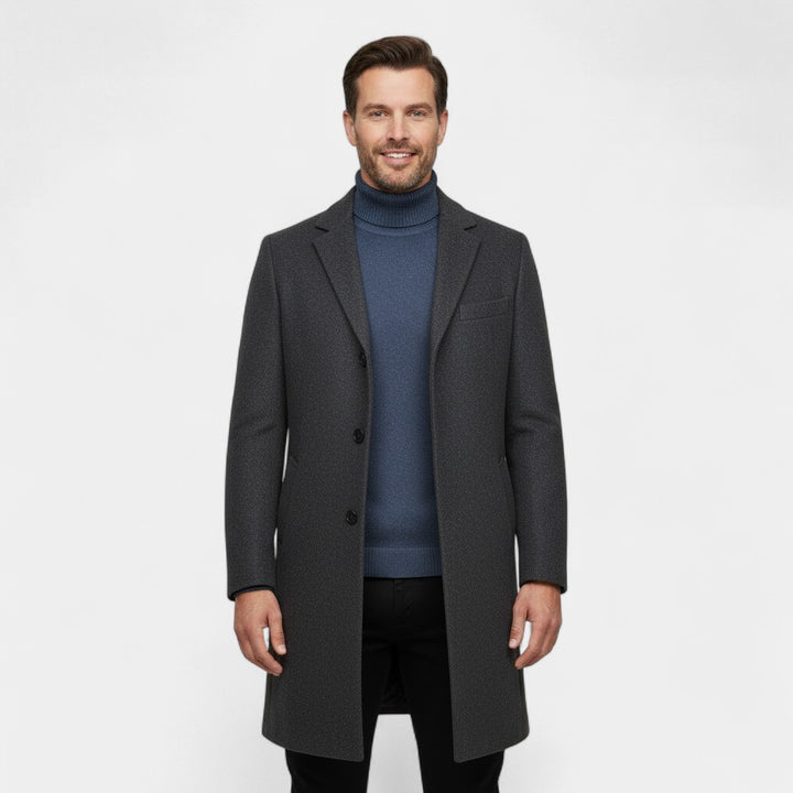 Riche | Herren-Trenchcoat mittellang aus Wolle