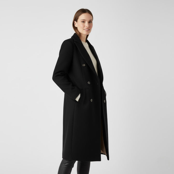 Riche | Damenmantel im Wickelstil aus Wollmischung