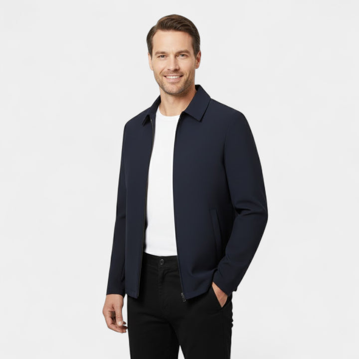 Claire Mode | Giacca Uomo – Cappotto con Collo Polo in Tessuto Tecnico
