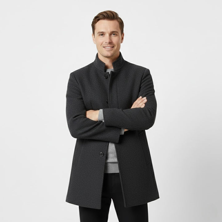 Cappotto uomo spesso in lana merino