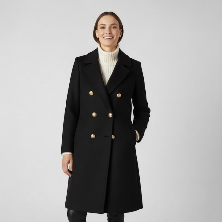 Riche | Cappotto lungo donna incrociato in tweed