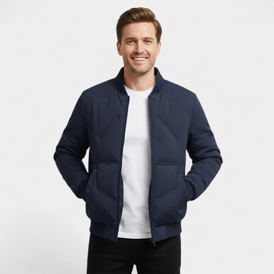 Claire Mode | Giacca Uomo Trapuntata in Cotone – Collo Alto