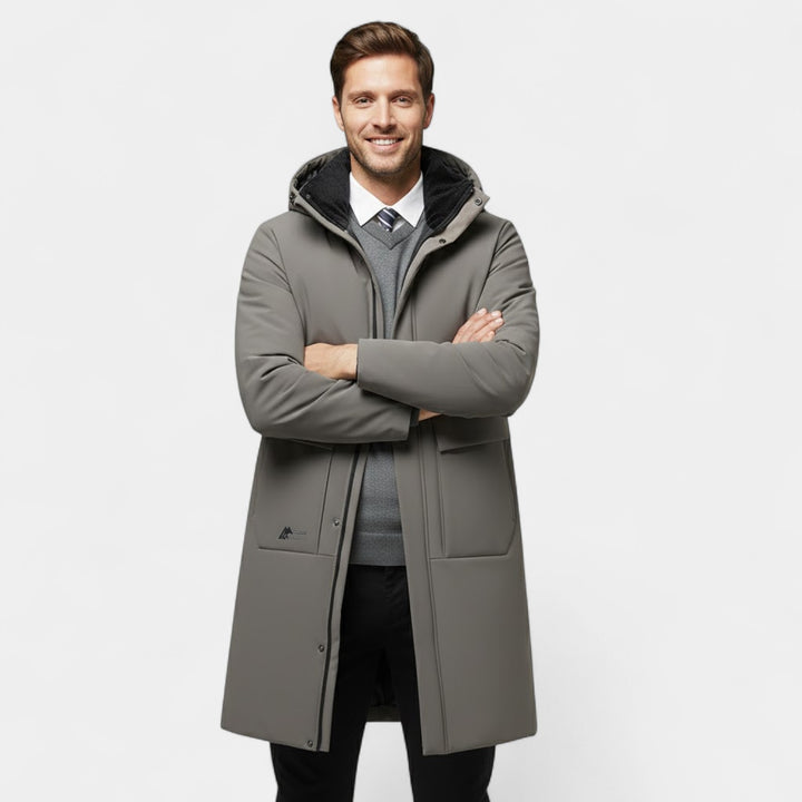 Claire Mode | Giacca Uomo con Cappuccio – Cappotto Lungo Imbottito in Cotone