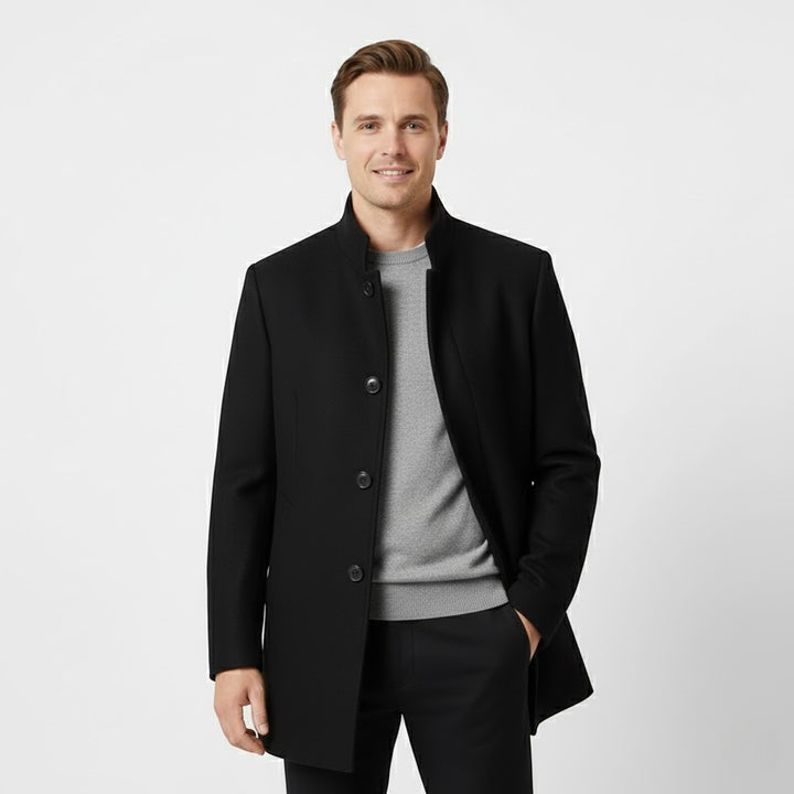 Cappotto uomo spesso in lana merino