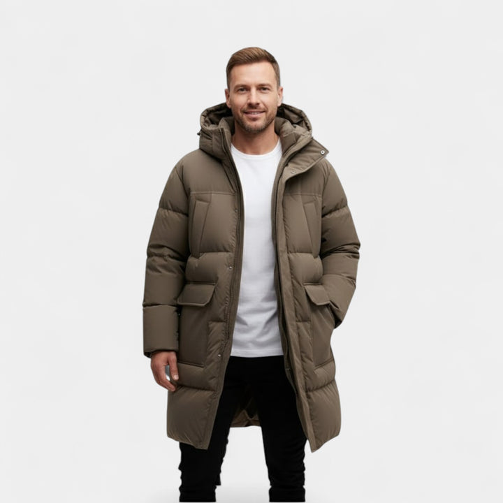 Claire Mode | Cappotto Invernale Uomo – Lungo Impermeabile con Cappuccio