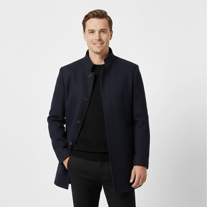 Cappotto uomo spesso in lana merino