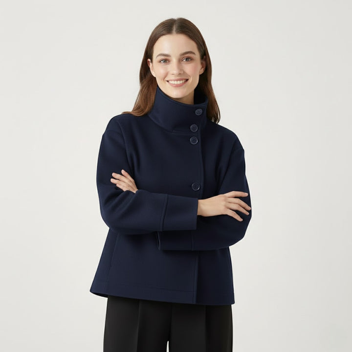 Riche | Cappotto donna in lana con collo alto